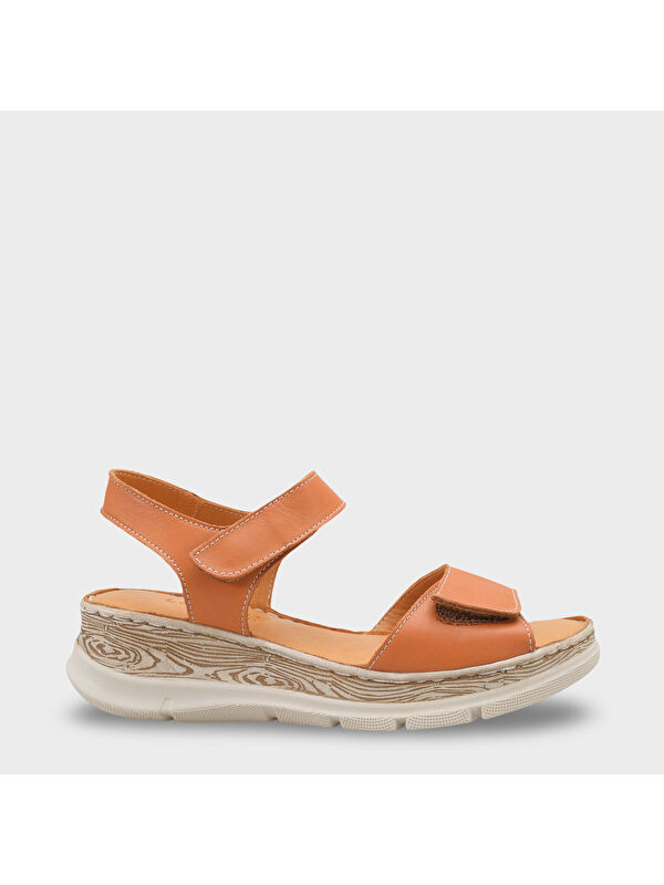 Capone Outfitters Corrinne Hakiki Deri Soft Konfor Kadın Sandalet