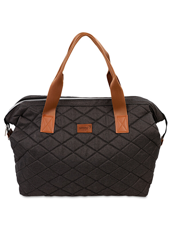 Nenny Baby Kapitoneli Mommy Bag Anne Bebek Bakım Çantası Füme