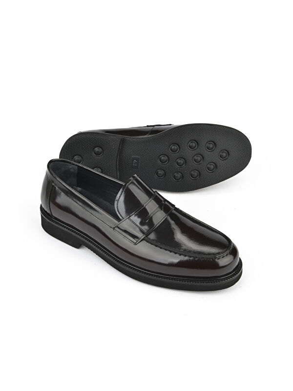 Erkek Hakiki Deri Ayakkabı 151145Z144 Bordo - Görsel 5