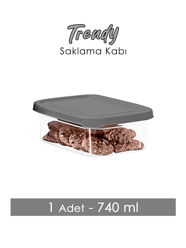 Meleni Home 1 Adet Dikdörtgen Erzak Saklama Kabı 740 ml