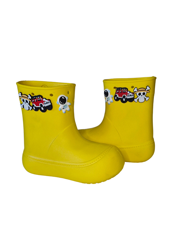 Sarı Yağmur Botu + Giraffe Çoraplı Set - Görsel 3