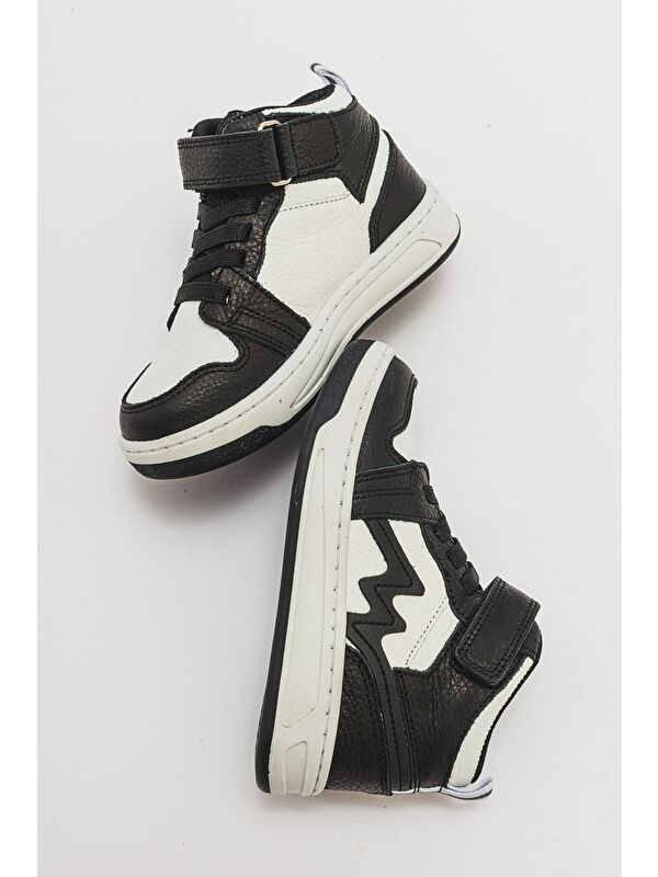 Mnpc Siyah Mnpc Hakiki Deri Unisex Çocuk Anatomik Günlük Bot