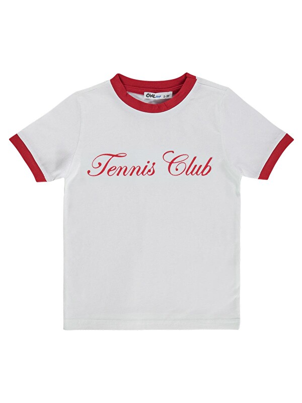 Civil Boys Tennis Club Baskılı 2-5 Yaş Tişört - Kırmızı