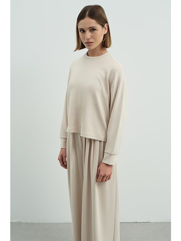 C&City Pure Touch Basic Sweatshirt Bej
