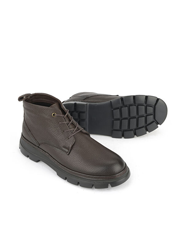 Erkek Hakiki Deri Bot 1531007Z384 Kahve - Görsel 5