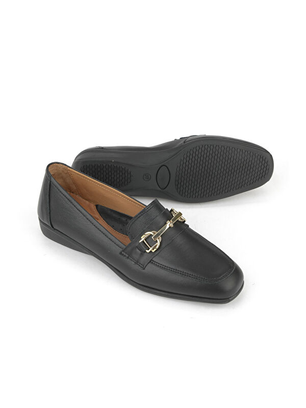 Kadın Hakiki Deri Ayakkabı 1531050Z26142202K Siyah - Görsel 6