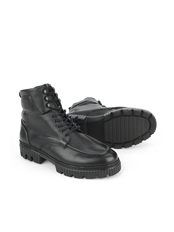 Erkek Hakiki Deri Bot 1531043Z54063 Siyah - Görsel 5