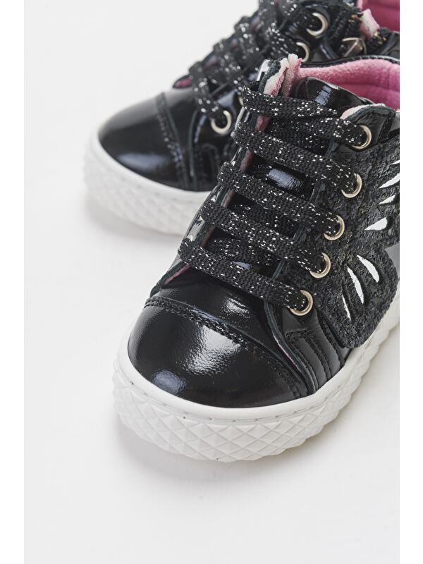 Kız Çocuk Siyah Hakiki Deri Suya Dayanıklı Anatomik İlk Adım Bot - Görsel 3