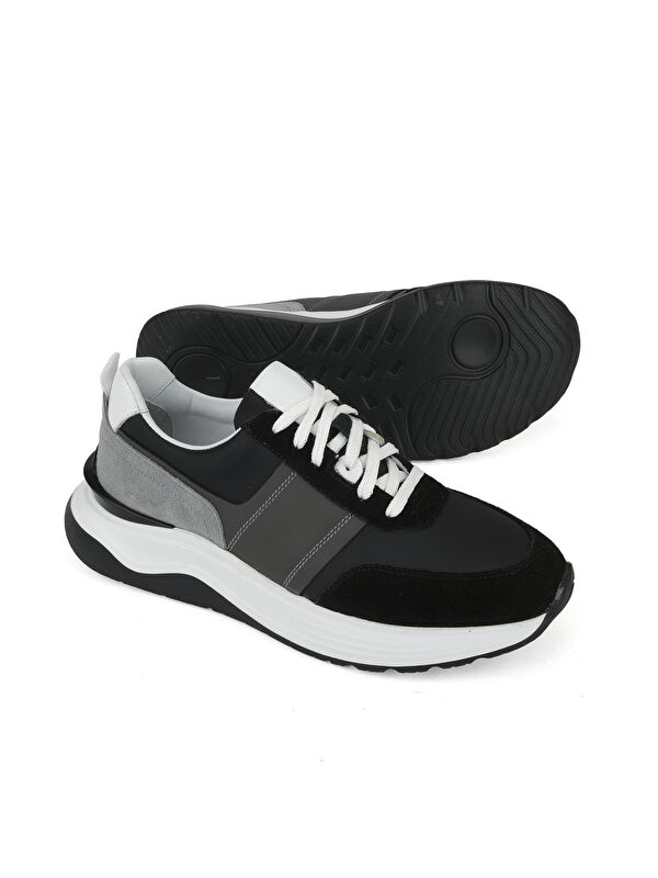 Erkek Hakiki Deri Sneaker 153983Z1425 Siyah - Görsel 5