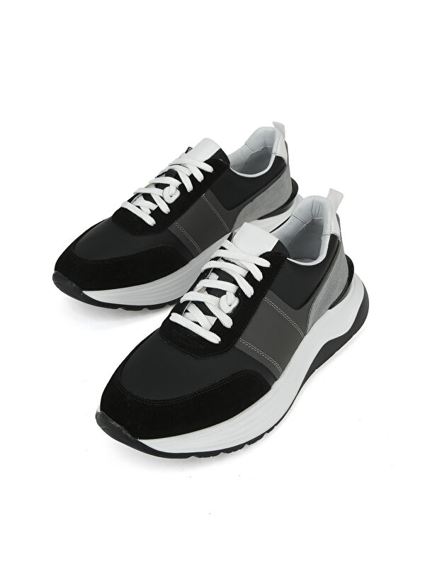 Erkek Hakiki Deri Sneaker 153983Z1425 Siyah - Görsel 6