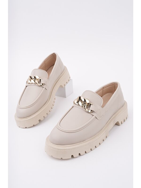 DAİLY Kadın Loafer Kalın Taban Tokalı Günlük Casual Makosen Ayakkabı - Görsel 8