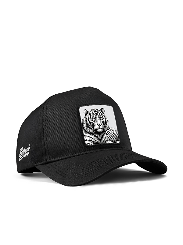 BlackBörk Bengal Kaplan Logolu Siyah Beyzbol Premium Şapka