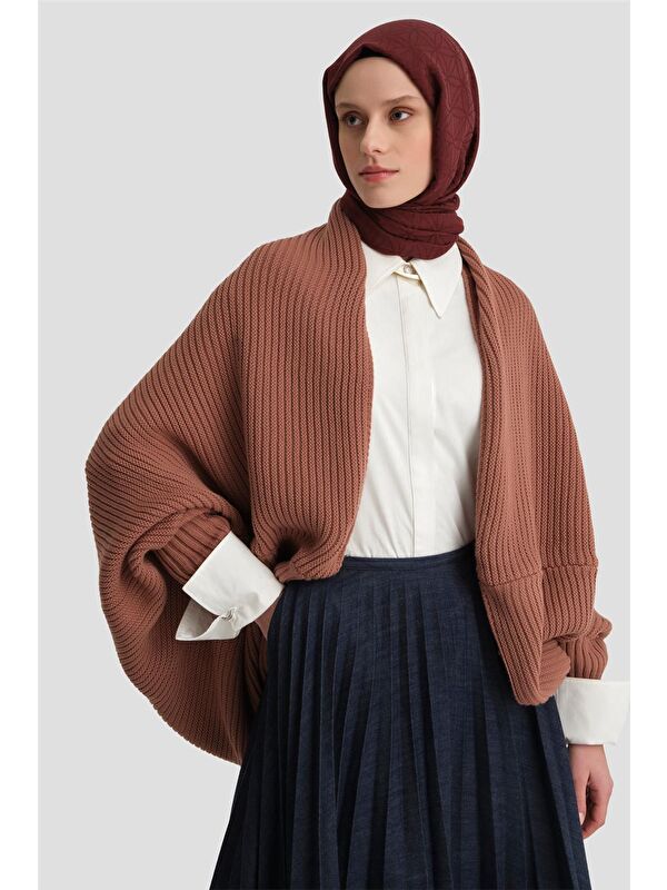 ARMİNE Triko Panço 24Kd4223 Gül Kurusu