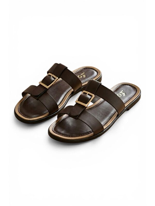 Fox Shoes Kahverengi Kadın Terlik Y973447209