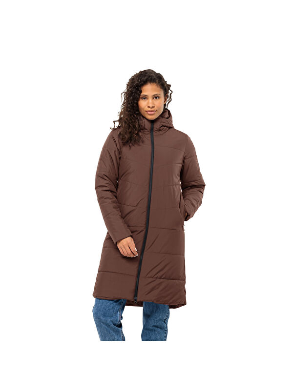 Jack Wolfskin Deutzer Coat Kadın Kahverengi Outdoor Ceketi