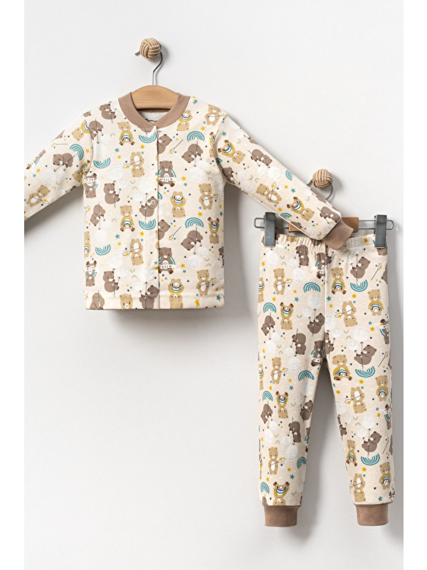 Cantoy Erkek Çocuk Baskılı Pamuklu 2'Li Pijama Takımı