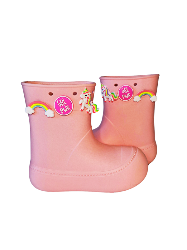 Pudra Yağmur Botu + Xo Çoraplı Set - Görsel 5