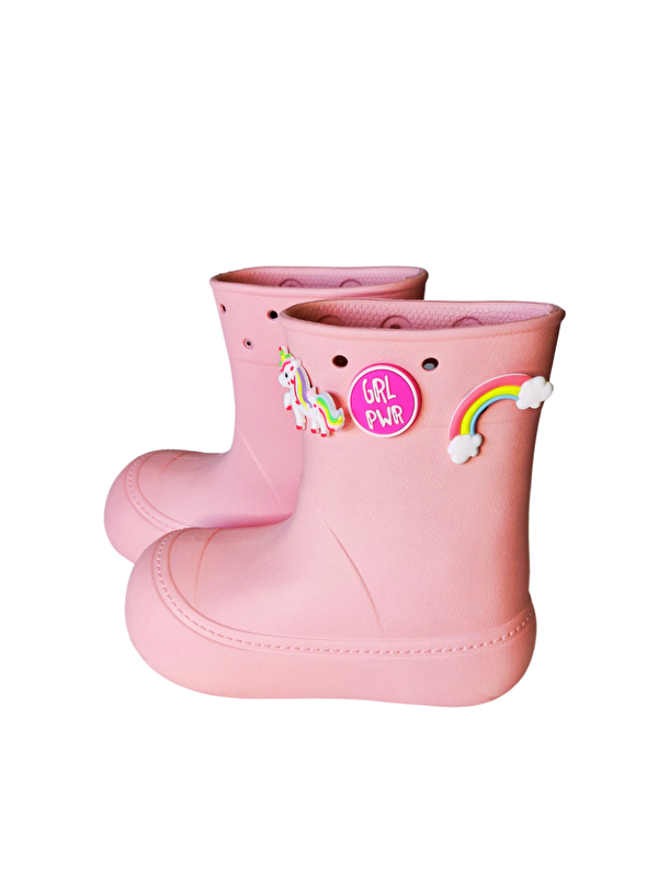 Pudra Yağmur Botu + Xo Çoraplı Set - Görsel 6