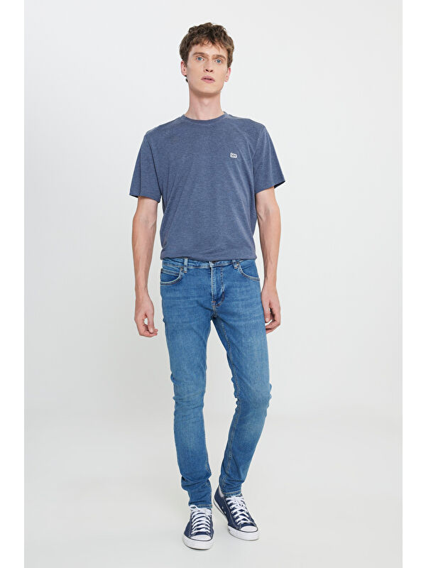 Lee Malone Skinny Fit Normal Bel Açık Mavi Esnek Jean Pantolon
