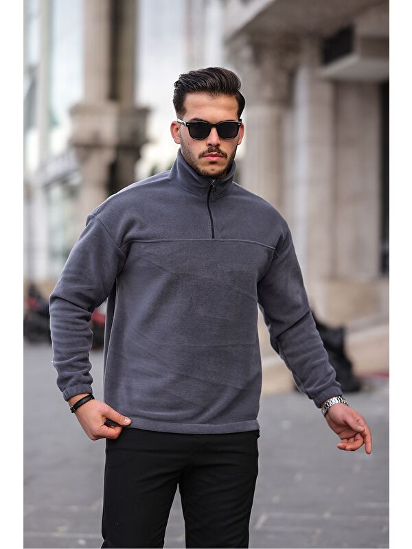Comstar Yarım Fermuarlı Polar Sweatshirt