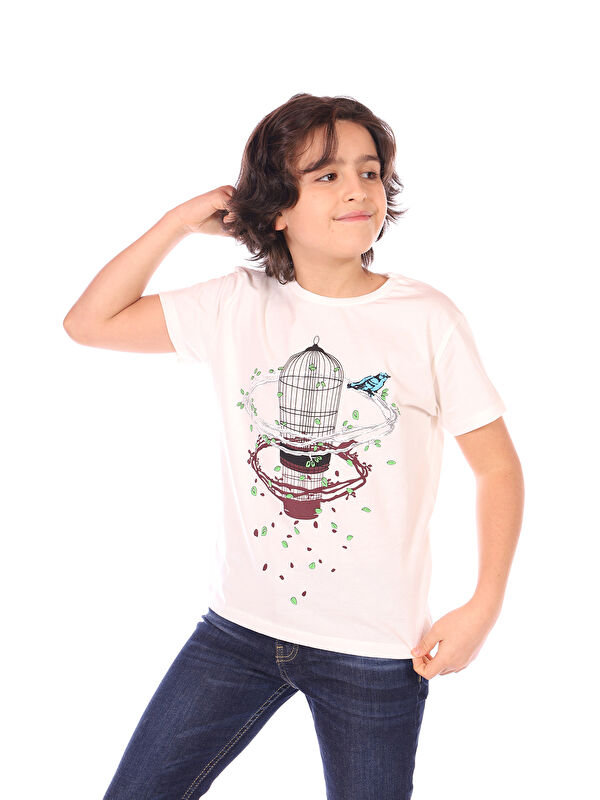 Toontoykids Erkek Çocuk Kafes Baskılı Tişört