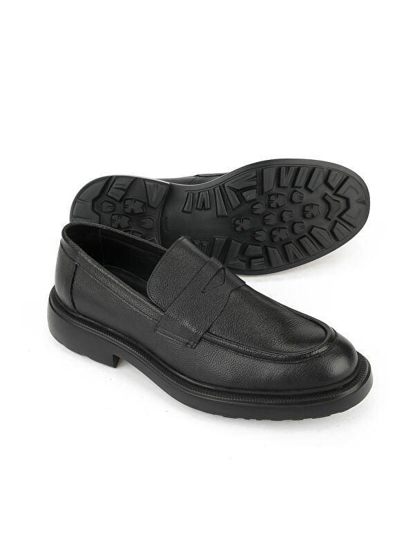 Erkek Hakiki Deri Ayakkabı 153986Z4337 Siyah - Görsel 5