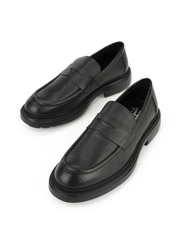 Erkek Hakiki Deri Ayakkabı 153986Z4337 Siyah - Görsel 6