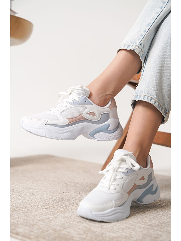 D1152 Günlük Ortopedik Kadın Sneaker Spor Ayakkabı - Görsel 3