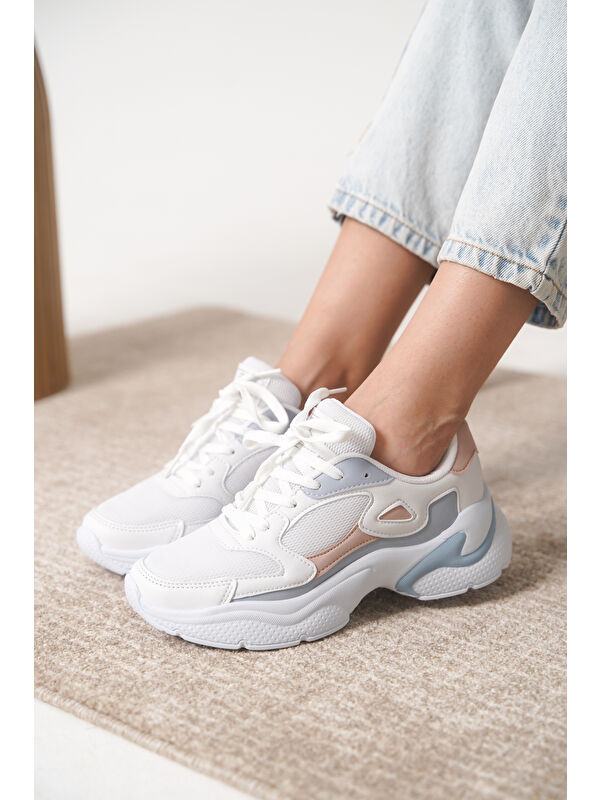 D1152 Günlük Ortopedik Kadın Sneaker Spor Ayakkabı - Görsel 5