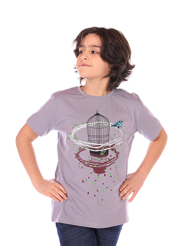 Toontoykids Erkek Çocuk Kafes Baskılı Tişört