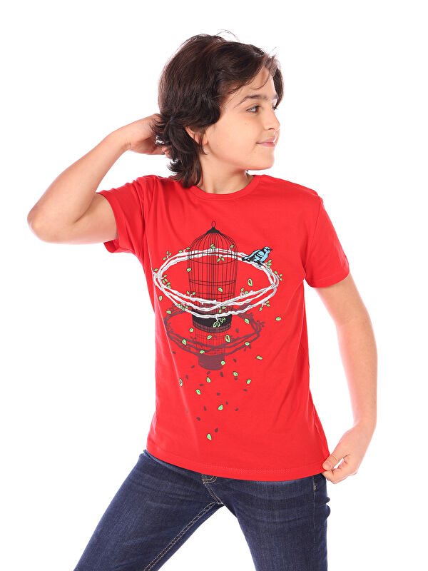 Toontoykids Erkek Çocuk Kafes Baskılı Tişört