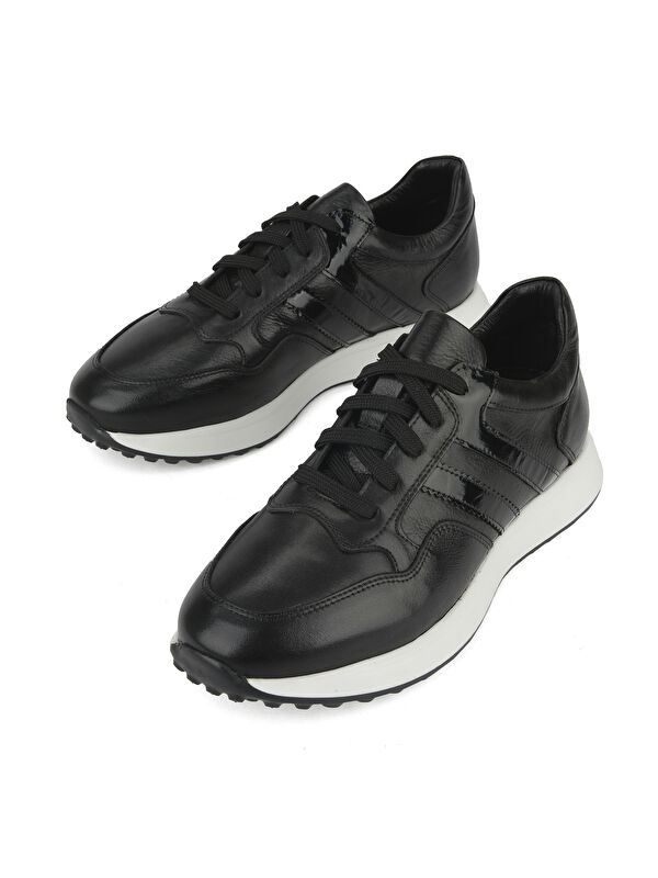 Erkek Hakiki Deri Sneaker 1531026Z315 Siyah - Görsel 6