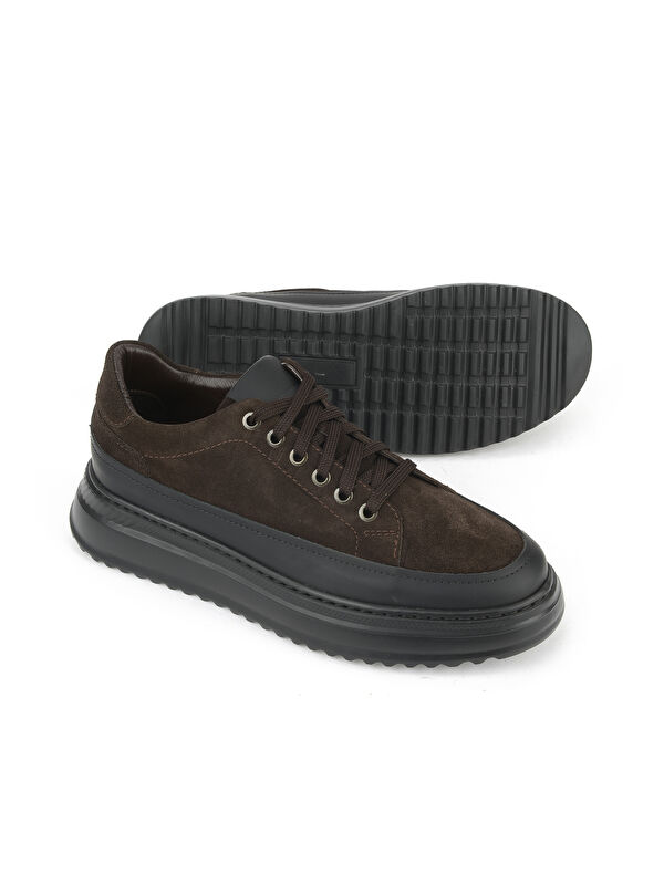 Erkek Hakiki Deri Ayakkabı 153983Z402 Kahve - Görsel 5