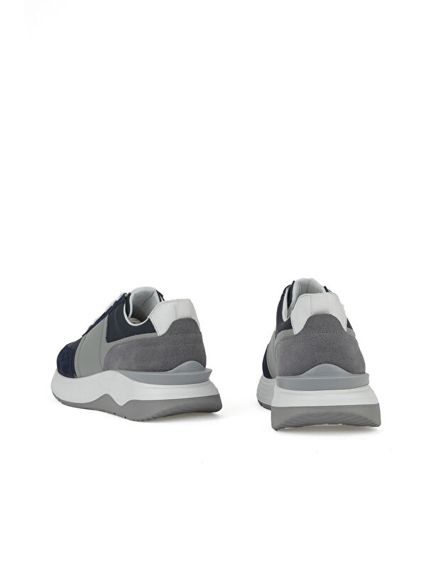 Erkek Hakiki Deri Sneaker 153983Z1425 Lacivert - Görsel 4