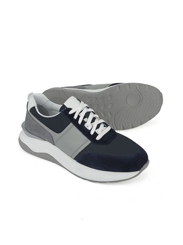 Erkek Hakiki Deri Sneaker 153983Z1425 Lacivert - Görsel 5