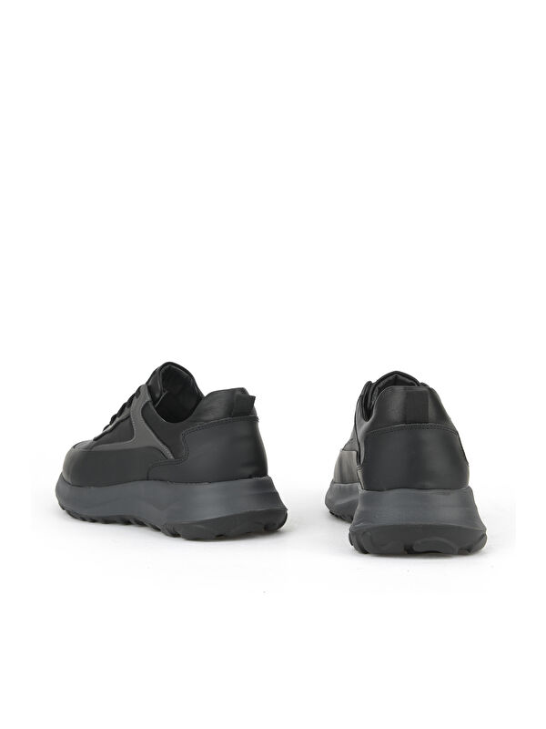 Erkek Hakiki Deri Sneaker 153983Z907 Siyah - Görsel 4