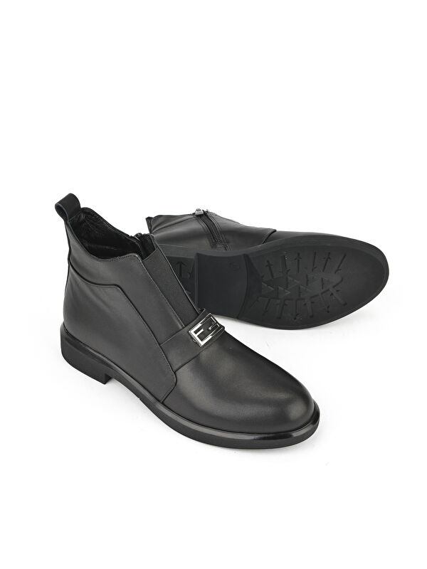 Kadın Hakiki Deri Bot 1531050Z26103457K Siyah - Görsel 5