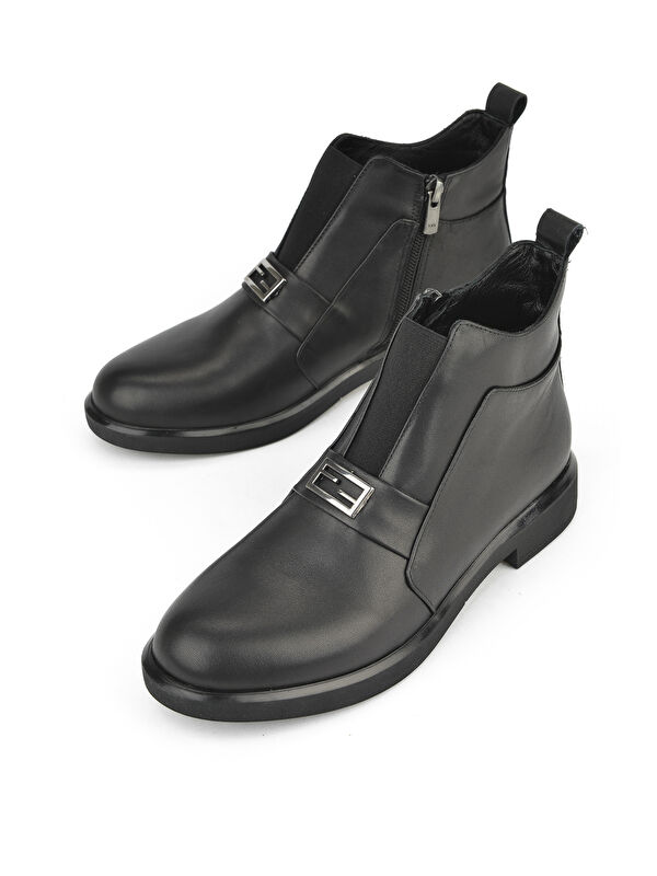 Kadın Hakiki Deri Bot 1531050Z26103457K Siyah - Görsel 6