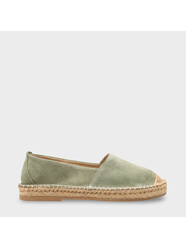 Capone Outfitters Laurie Hakiki Deri Süet Kadın Espadril