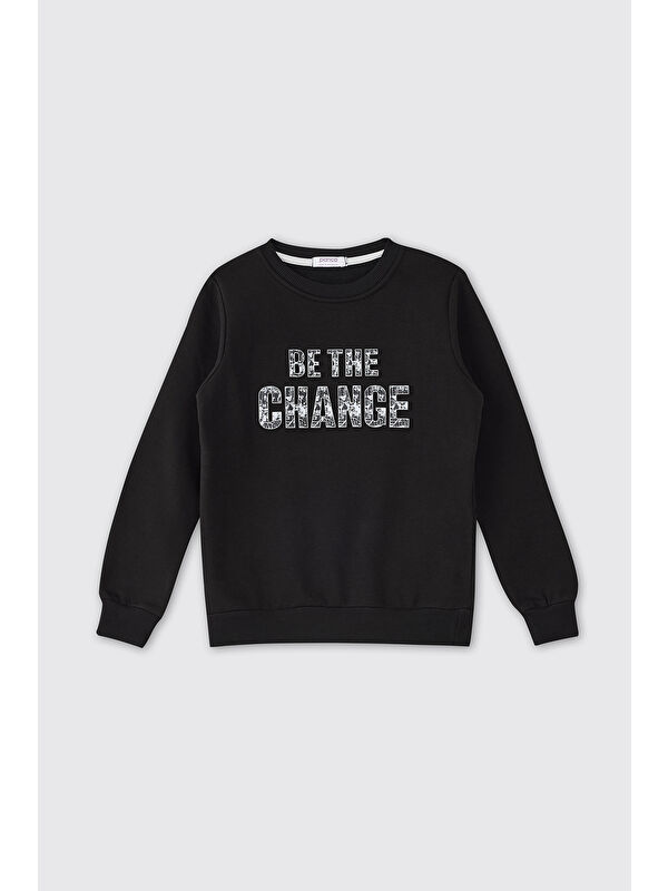 Panço Erkek Çocuk Siyah Sweatshirt