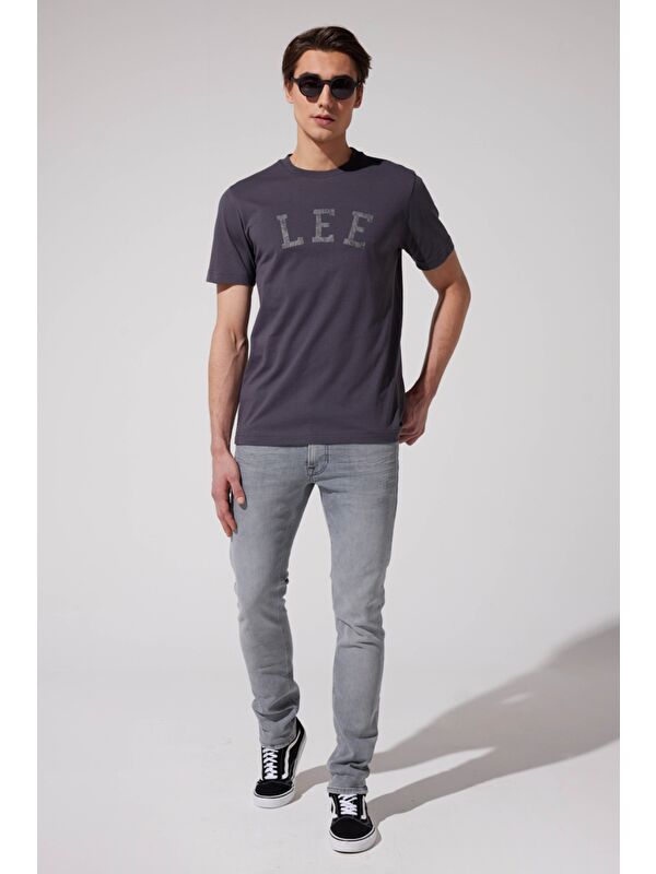 Lee Luke Slim Fit Normal Bel Gri Esnek Jean Pantolon