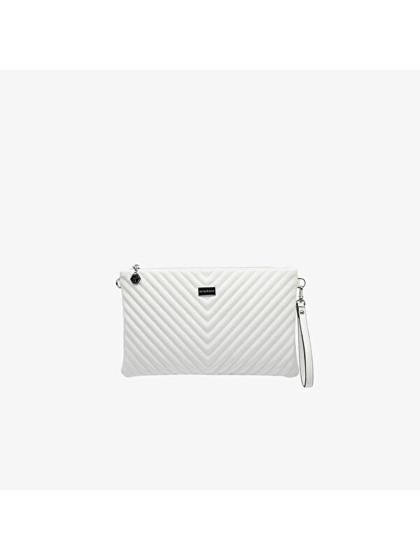 Silver Polo Kadın Portföy Çantası SP1034-M211 SILVER POLO Portföy & Clutch Beyaz-Beyaz