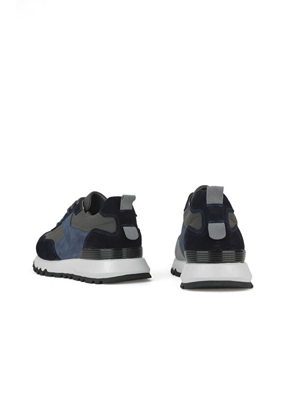 Erkek Hakiki Deri Sneaker 153983Z2600 Lacivert - Görsel 4