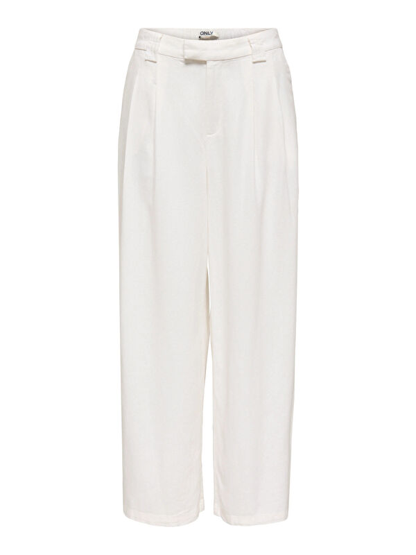 Only Onlsvea Keten Karışımlı Regular Fit Orta Bel Kadın Pantolon 15364120