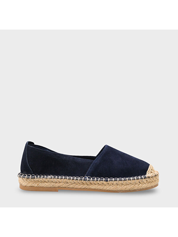 Capone Outfitters Laurie Hakiki Deri Süet Kadın Espadril