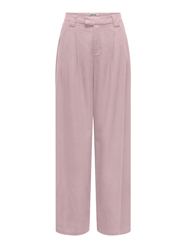 Only Onlsvea Keten Karışımlı Regular Fit Orta Bel Kadın Pantolon 15364120