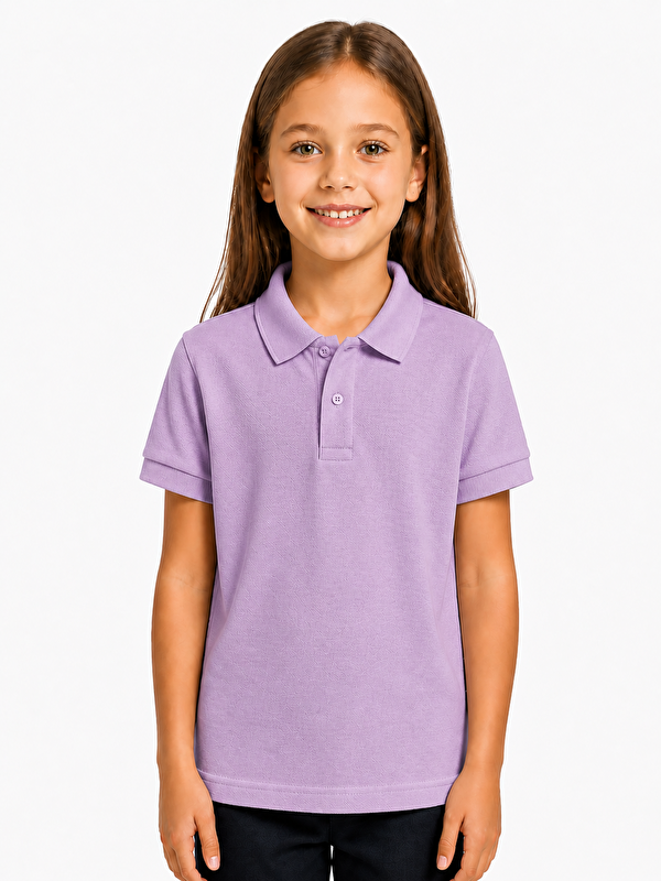 ajn Kids Polo Yaka Basic Kısa Kollu Unisex Çocuk Tişört