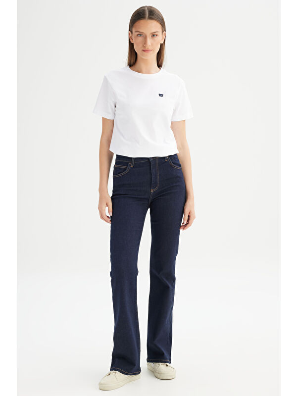 Wrangler Flare Fit Normal Bel Geniş Paça Lacivert Esnek Jean Denim Pantolon