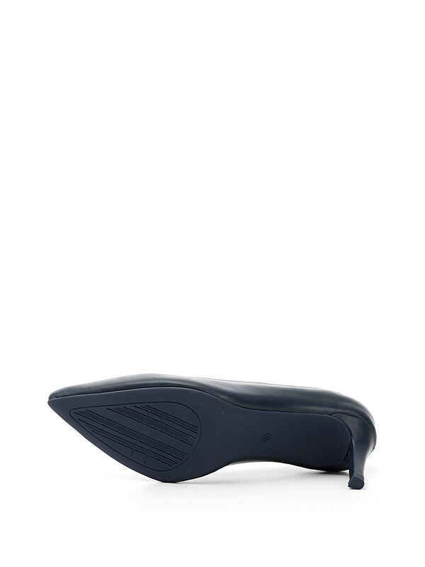 Kadın İNDİGO LACİVERT Sivri Burun İnce Topuklu Hakiki Deri Stiletto - Görsel 5