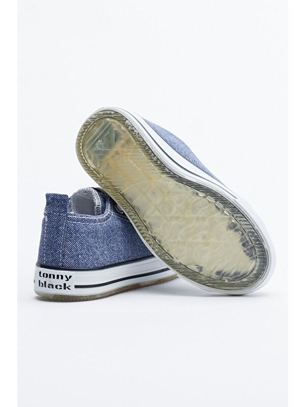 Çocuk Unisex Mavi Işıklı Bağcıklı Spor Ayakkabı Tb998 - Görsel 5